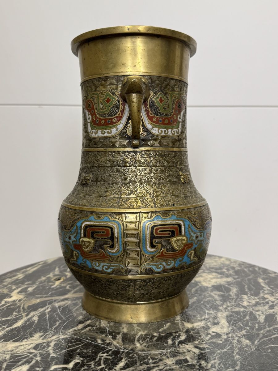 Vasi & Recipienti: Antique Japanese champleve bronze vase – Usato da Zuerich venduto da EMANUELEFEDERICO 5