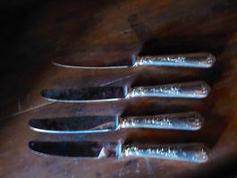 Antike Silbermesser 4-teilig