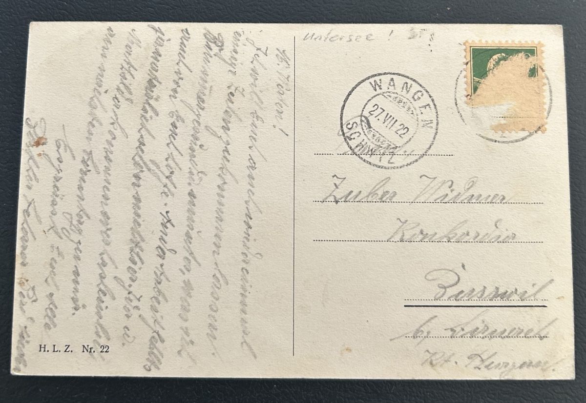 Cartes postales: AK Nuolen 1922 – D'occasion à Horw par Tellbub 1