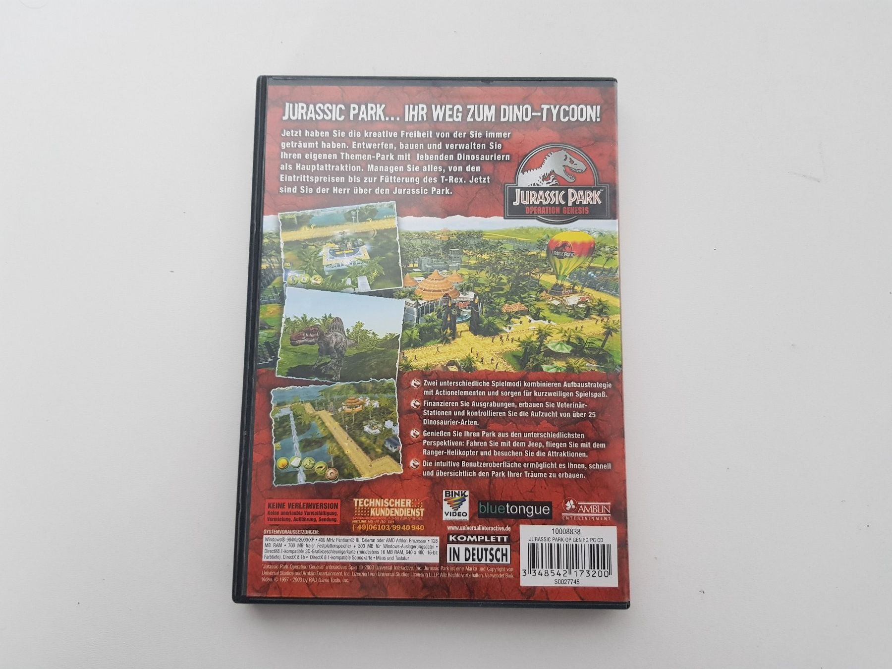 Spiele: Jurassic Park Operation Genesis PC CD-ROM Spiel – Gebraucht aus Bassersdorf von retrolab 2
