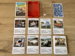 Quartett Spiel Verrückte Modelle mit Box gebrauchter Zustand