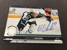 Nikolaj Ehlers NHL EHC Biel Hockey Card signiert