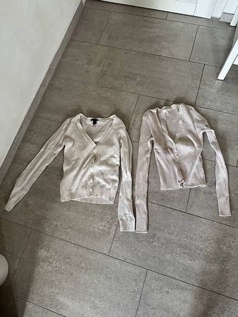 2er Set Jacke/Jäckchen beige Gr. XS/S