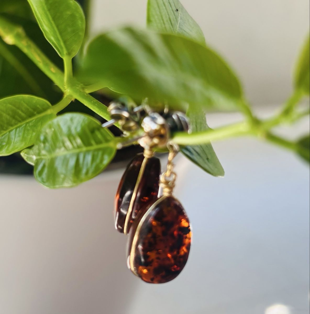 Boucles d'oreille: Bernstein🤎Ohrstecker🧡 – D'occasion à Rheinfelden par Jeva-Anna 1