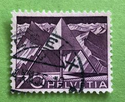 Nr.308 mit Stempel Triangulationspunkt Technik und Landschaf