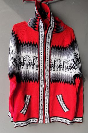 wunderschöne Alpaka Jacke Gr. M, Rot, NEU!!!