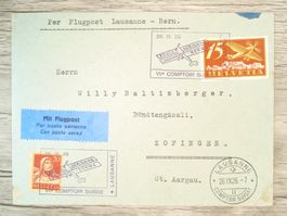 TR65 Enveloppe + Timbre Suisse 1926