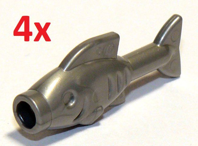 Lego Kit di costruzioni: LEGO 4x 64648 Flat Silver Fish – Nuovo (secondo la descrizione) da Basadingen venduto da tot_59zf