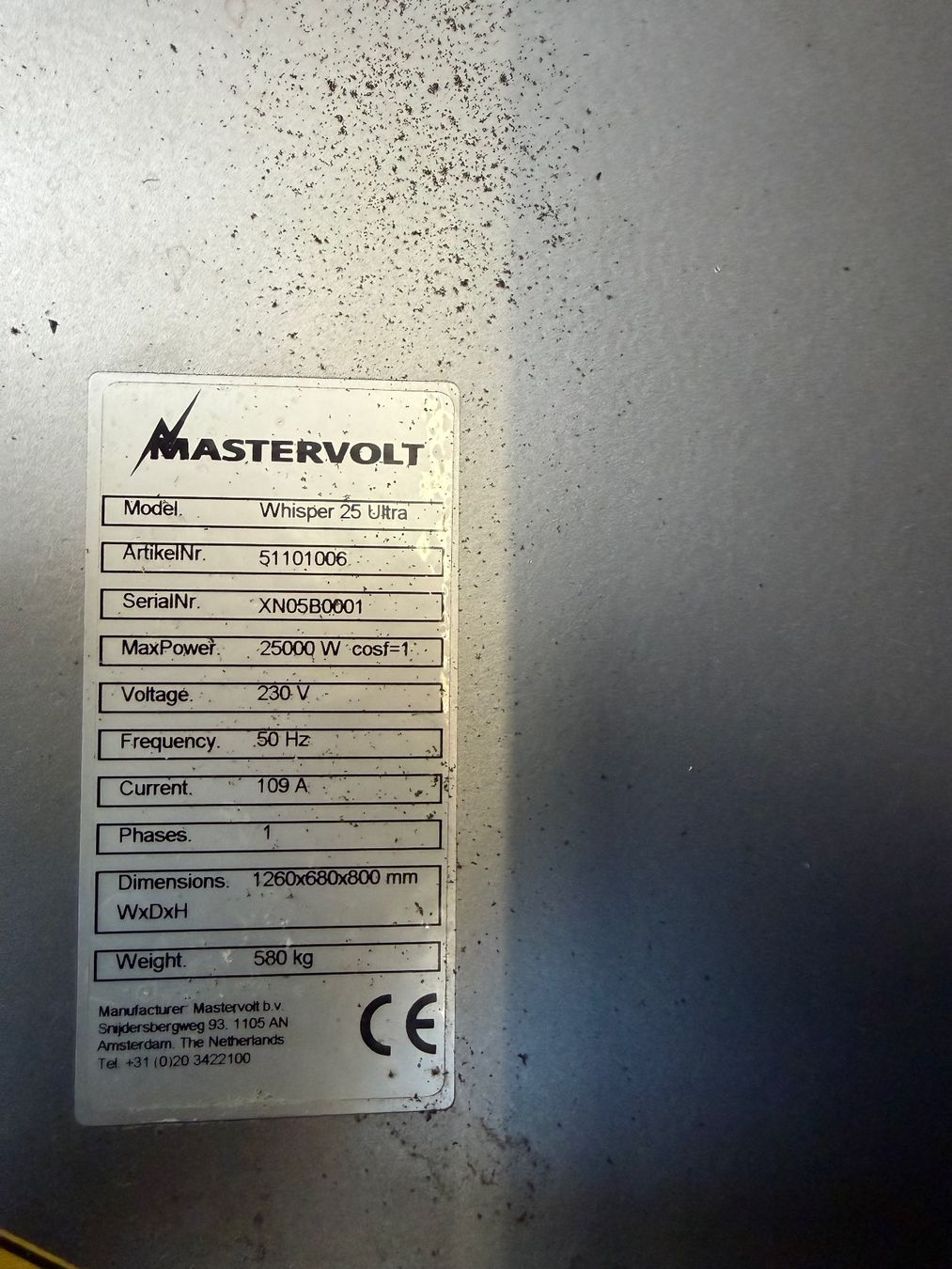 Générateurs de courant: Mastervolt Whisper 25 Ultra Marine Dieselgenerator 230V – D'occasion à Unterengstringen par MLindenmann 6