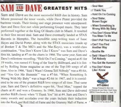 CD: SAM & DAVE - greatest hits – Usato da Stansstad venduto da mojowo 1