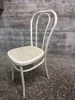 4 Stück - Stuhl Bistro Küche Wienerstuhl metall Weiss BZ