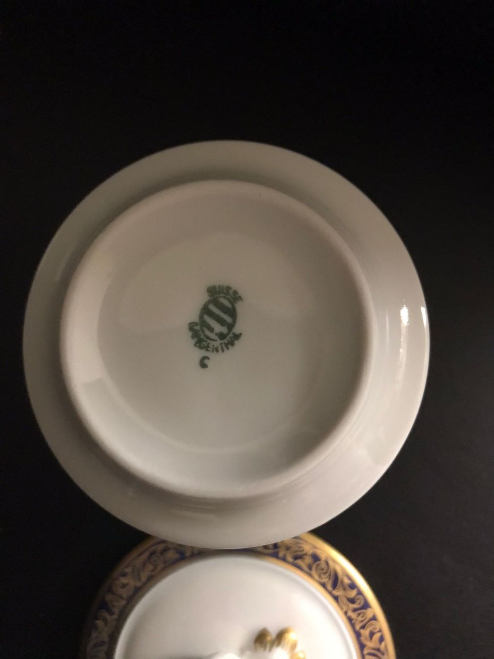 Zuccheriere: Sucrier Suisse Langenthal, bleu cobalt, déco dorée – Nuovo (secondo la descrizione) da Vevey venduto da dav_thg8 2