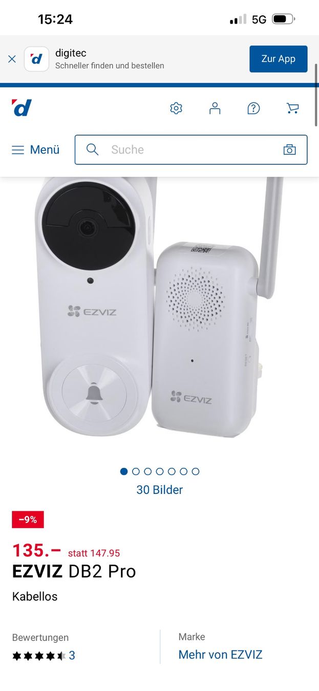 Webcams: Ezviz DB2 Video Doorbel – Neuf avec emballage d'origine à Egg b. Zürich par SwissTradingAgency 3