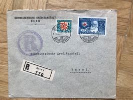 1928 Couvert von der SKA mit Pro Juventute J46 + J48