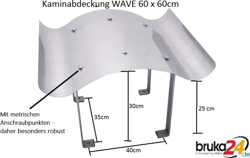 Tische: Edelstahl Schornsteinabdeckung 60x60cm – Neu und originalverpackt aus Bottighofen von zaap 2
