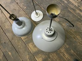 30 Stück Belmag Industrielampen, 1900-1950, Original