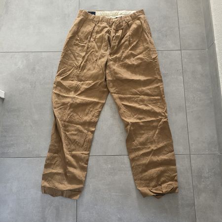 Polo Ralph Lauren Linen Trousers Brown Size 33/30 Used