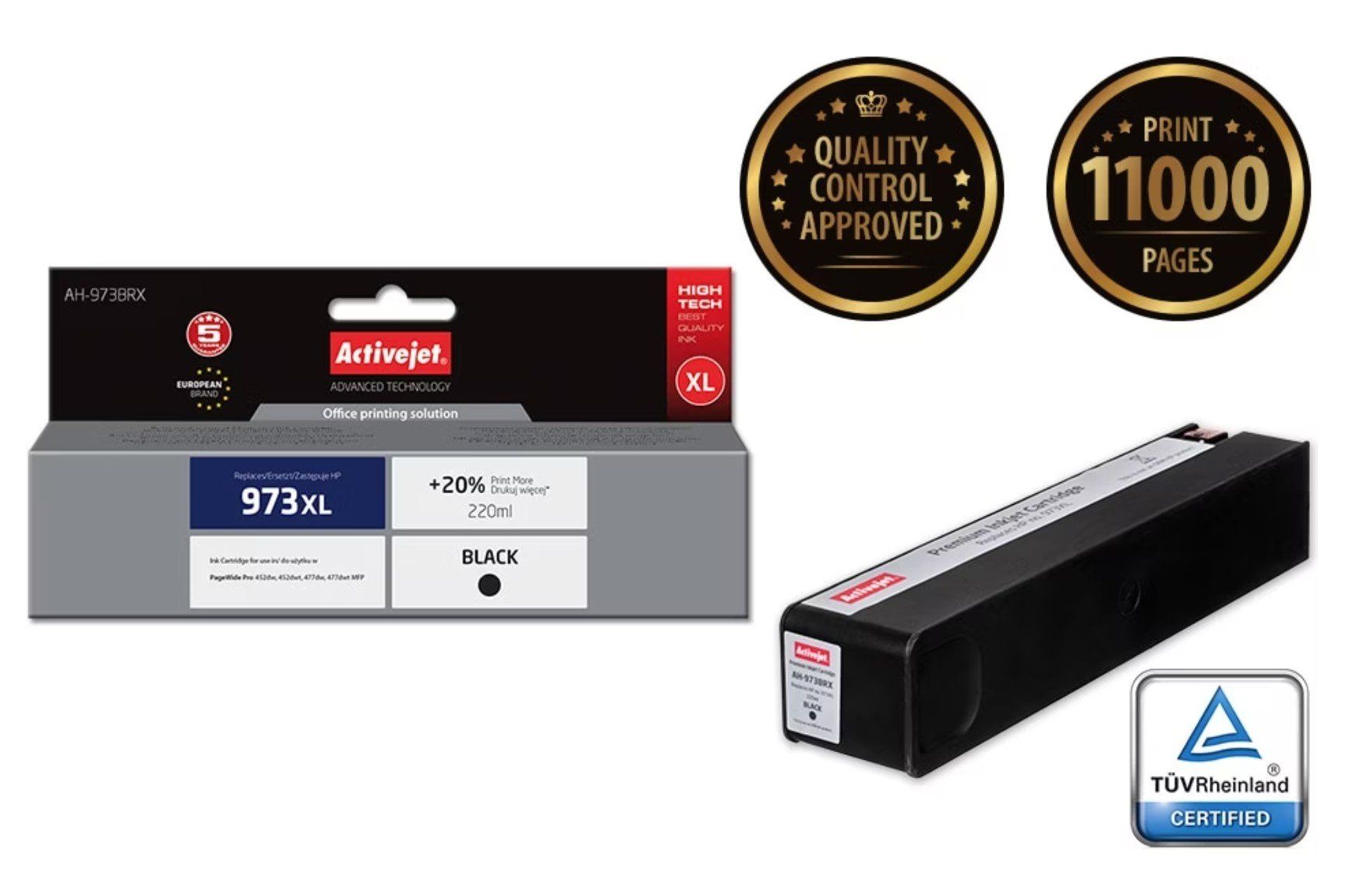 Hewlett Packard Cartucce per stampanti & toner: Activejet AH-973BRX Druckerpatrone – Nuovo e nell'imballaggio originale da Klingnau venduto da Schnuppelschaf 1