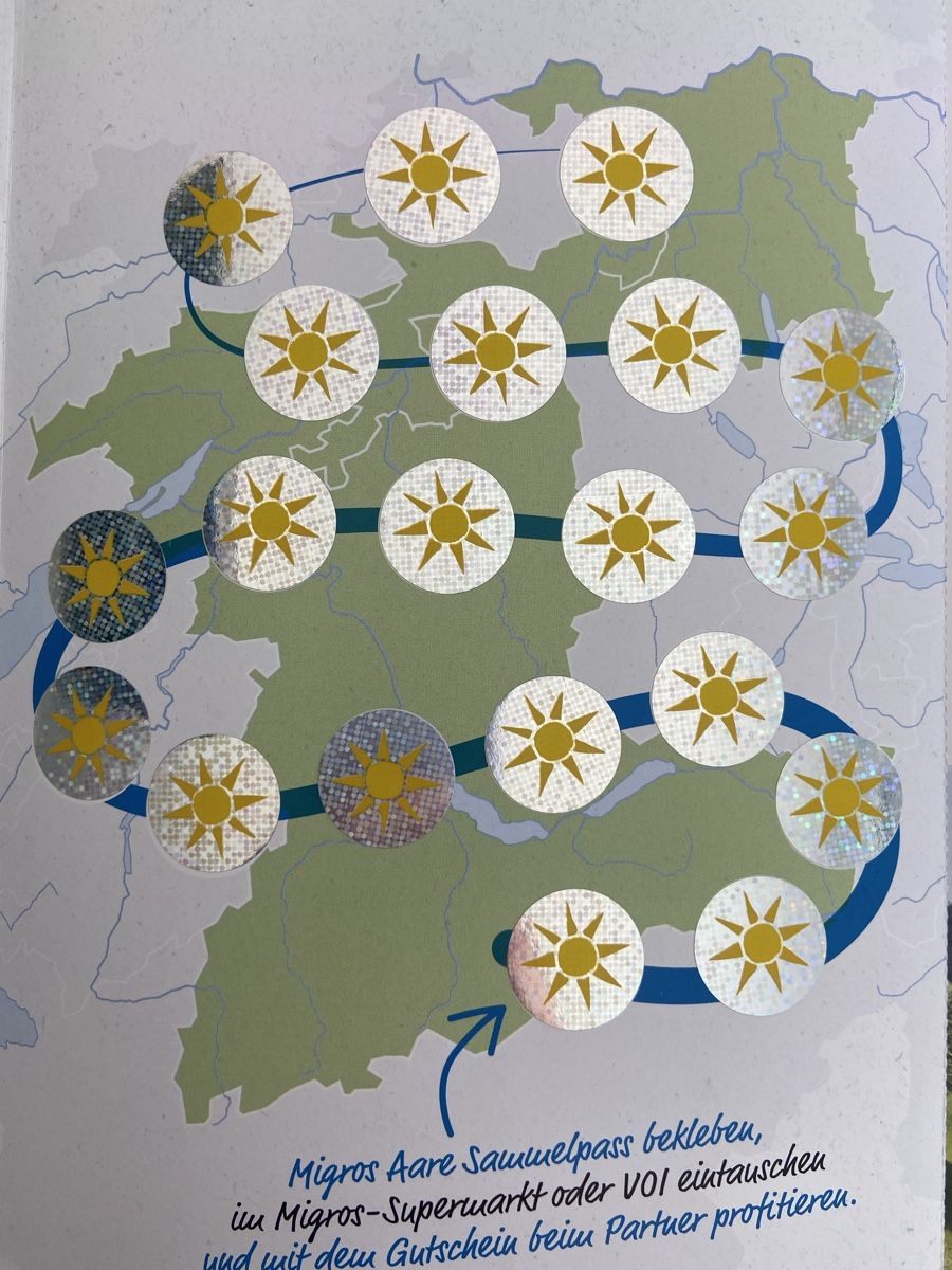 Migros Raccolte di bollini & punti: Migros Aare Sammelpass mit 20 Sticker – Nuovo (secondo la descrizione) da Schwarzenburg venduto da Aha016