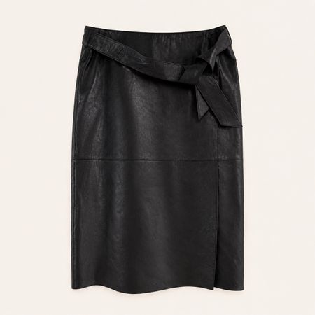 ESPRIT Echtleder Rock Gürtel Gr.36-38 Lederrock Neu 299