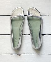 Prada Ballerinas Silber Grösse 38 gebraucht