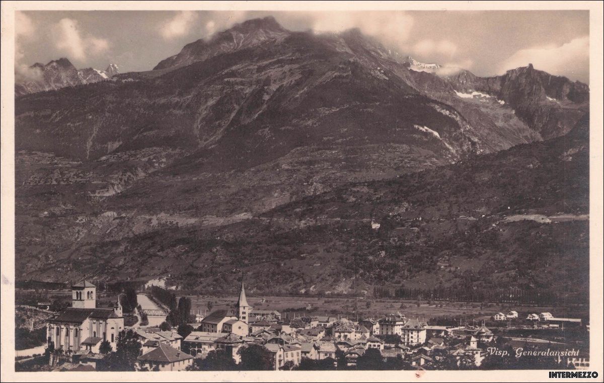Cartes postales: Visp Viège VS // 1921 Generalansicht – D'occasion à Basel par intermezzo12