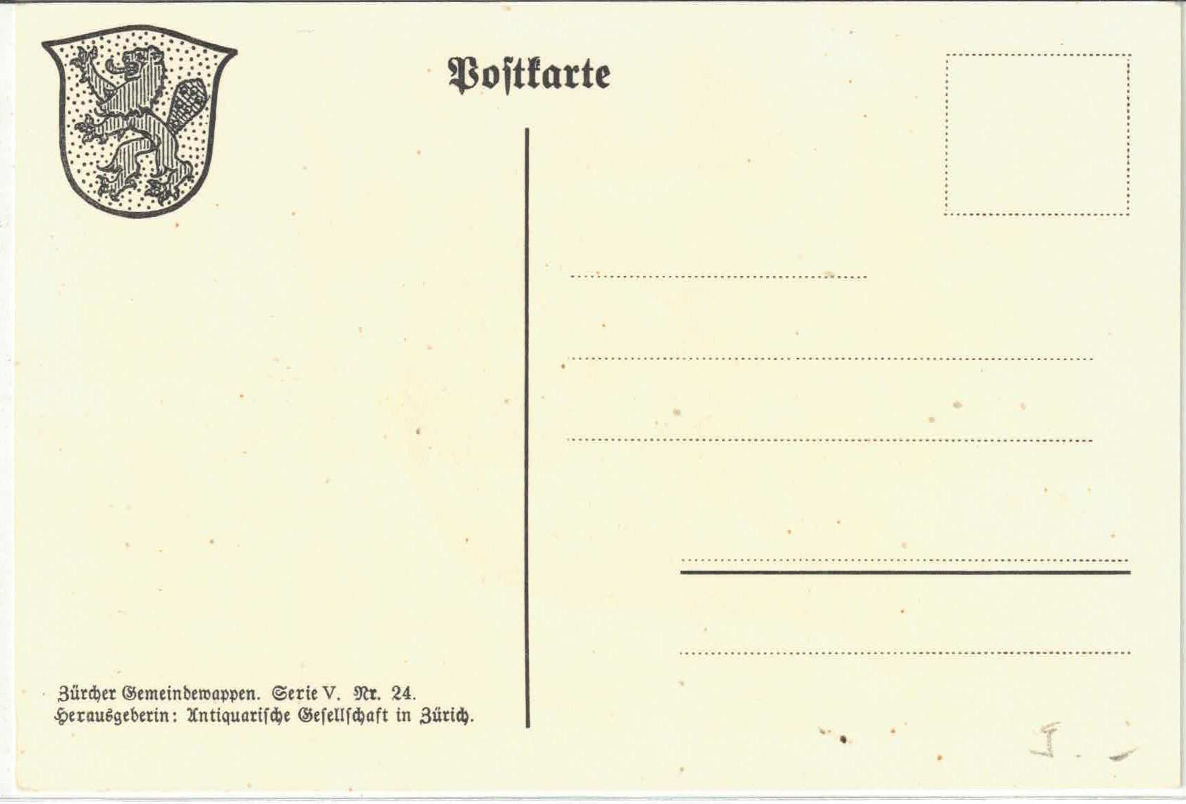 Cartes postales: Fällanden - Gemeindewappen – D'occasion à Ettingen par Kartenplanet 1