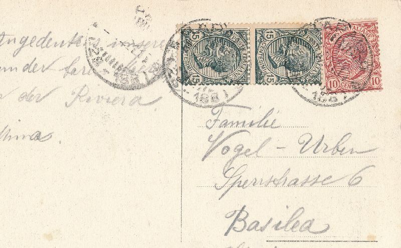 Cartoline postali: Rapallo - Panorama See + c1905 TOP – Usato da Emmenbrücke venduto da teestube 1