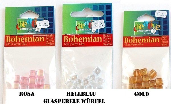 Perle (finte): Glaswürfeli 6 x 6mm – Nuovo e nell'imballaggio originale da Schlatt TG venduto da kreativ-atelier