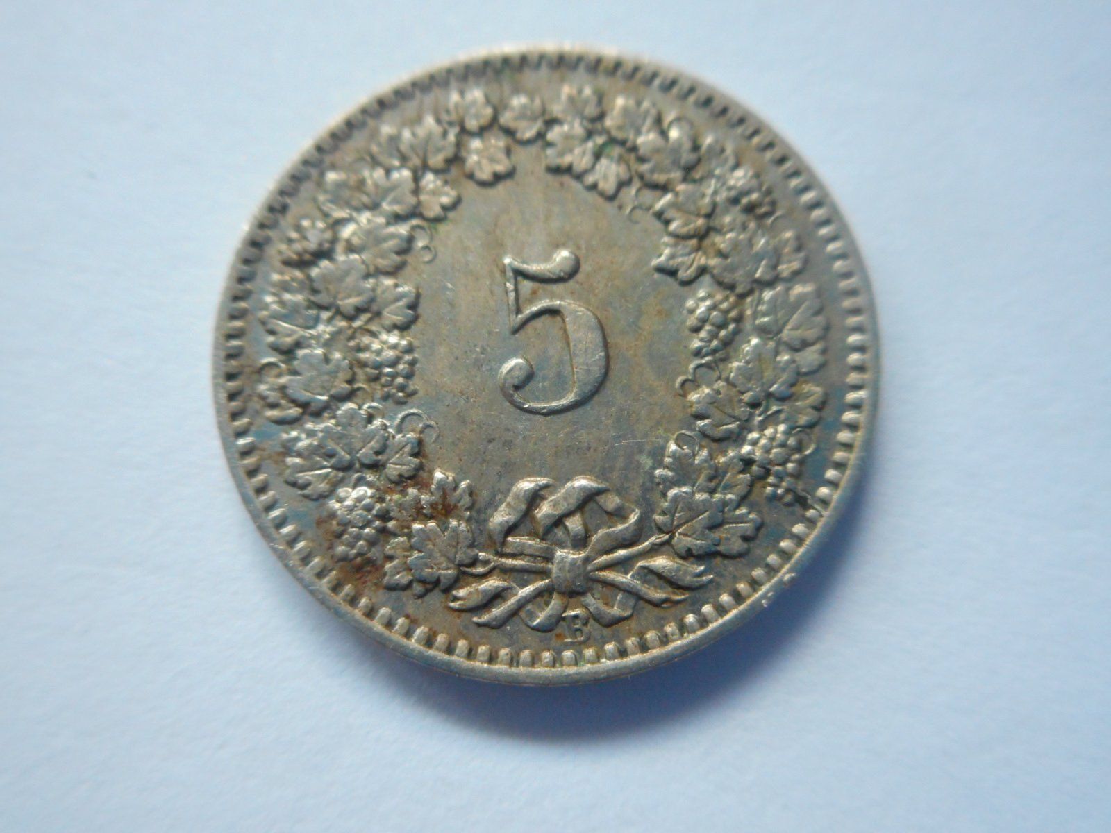Alle Münzen: 5 Rp. 1909 unz schmutzig/fleckig – Gebraucht aus Kriegstetten von pizlad2010 2