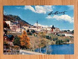 St. Moritz-Dorf im Herbst - AK 1961