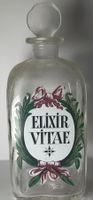 ELIXIR VITAE Glasflasche Apotheke 0,5L Vintage 19cm