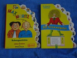 2 Bücher. MAX und MORITZ. STRUBELPETER. Ab Kindergartenalter
