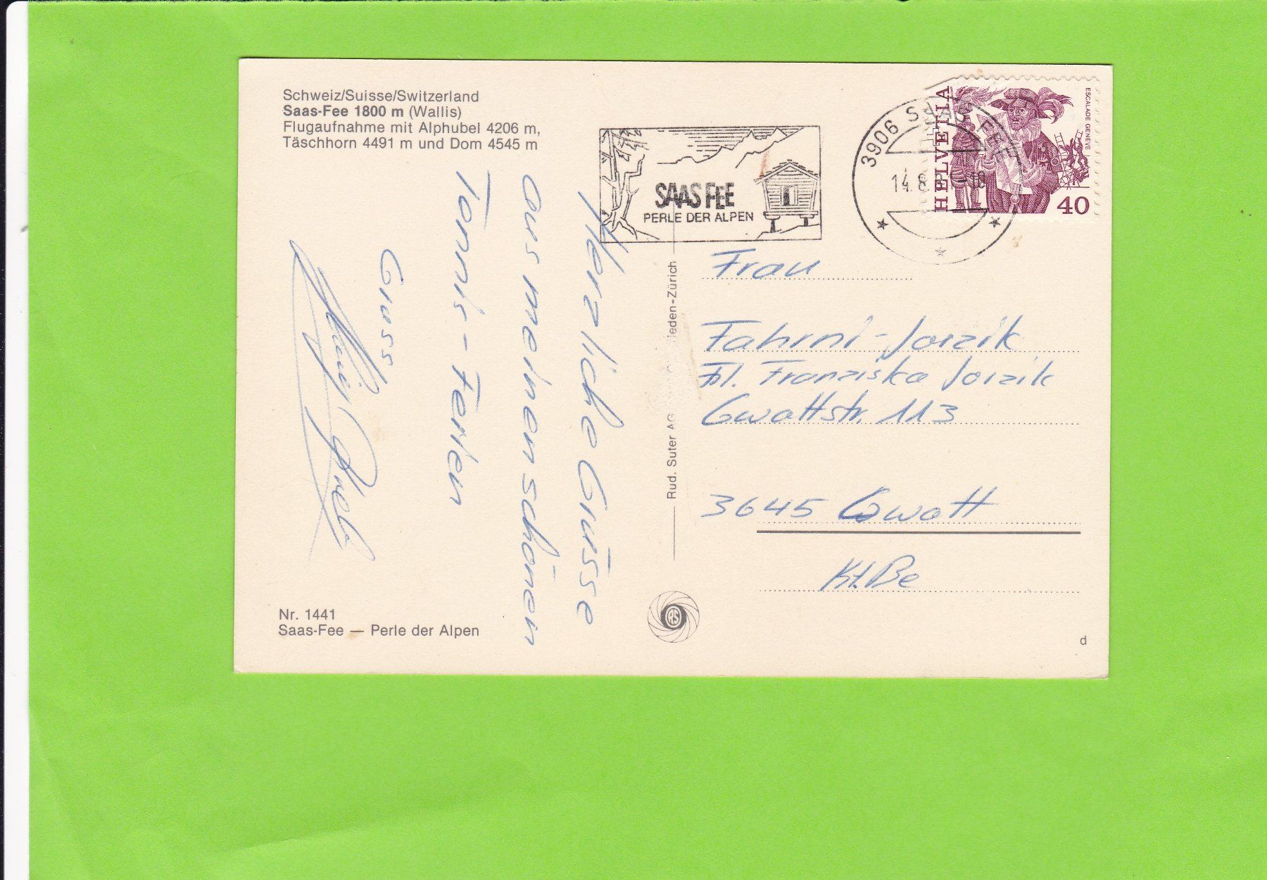 Cartes postales: Saas-Fee – D'occasion à St. Peterzell par neckertal 1