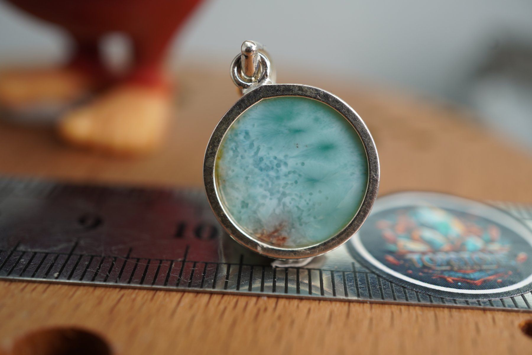 Anhänger: Larimar Rund    Silber 925 Silber  Anhänger – Neu und originalverpackt aus Eschenbach SG von topstone 1