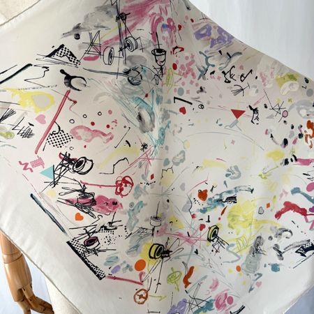 JEAN TINGUELY for National Versicherung, 1983 vintage scarf