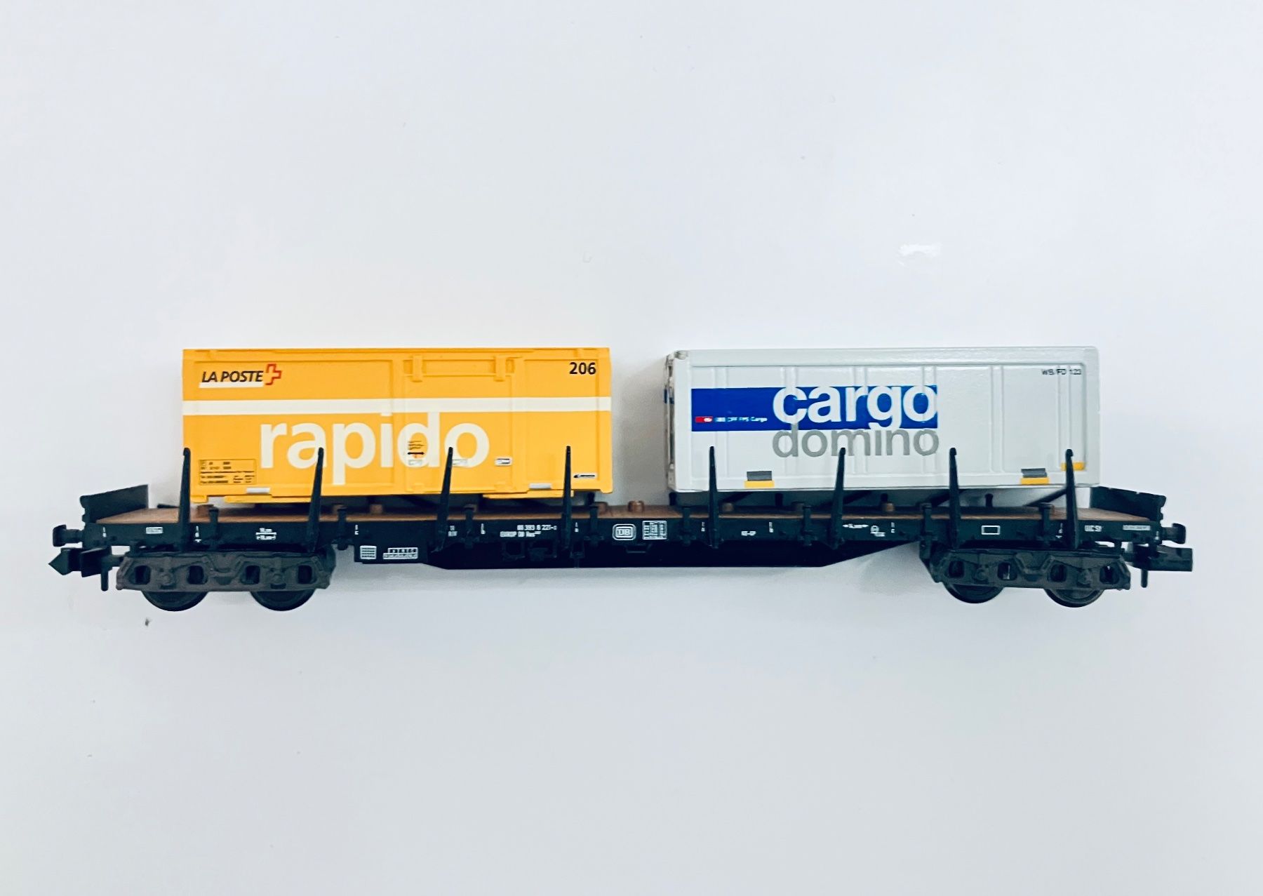 Fleischmann Trains électriques: 2xContainer POST/SBB Cargo Runggenwagen SPUR N – D'occasion à Oberbuchsiten par Orsetto24