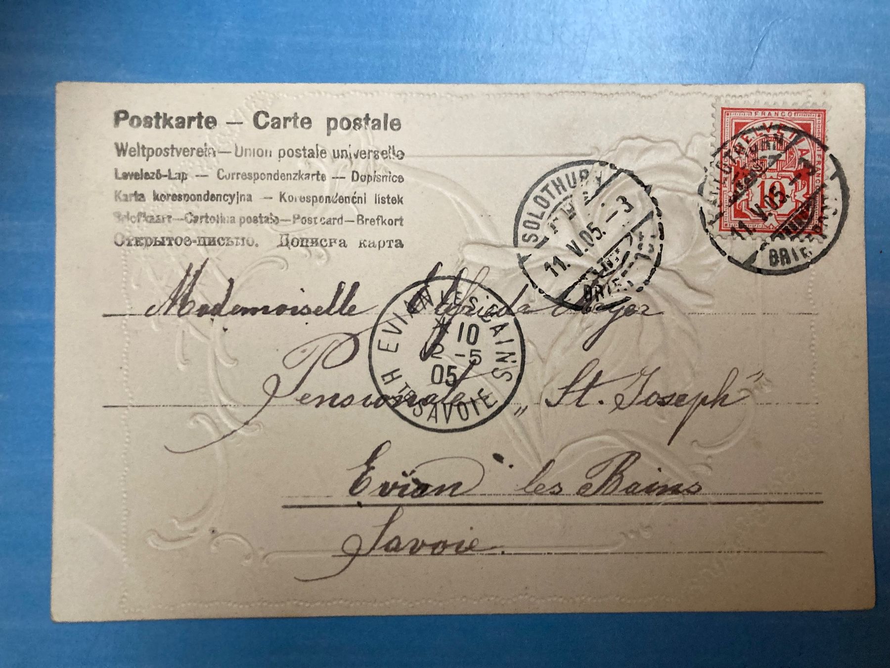 Cartoline postali: antike Kunstpostkarte -1905 – Usato da zürich venduto da papalapa 1