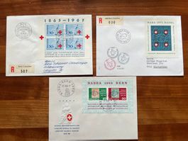 Lot mit 3 FDC  Blöcke (M603)