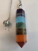 Chakra Stein Pendel 4cm.x1,2cm.
