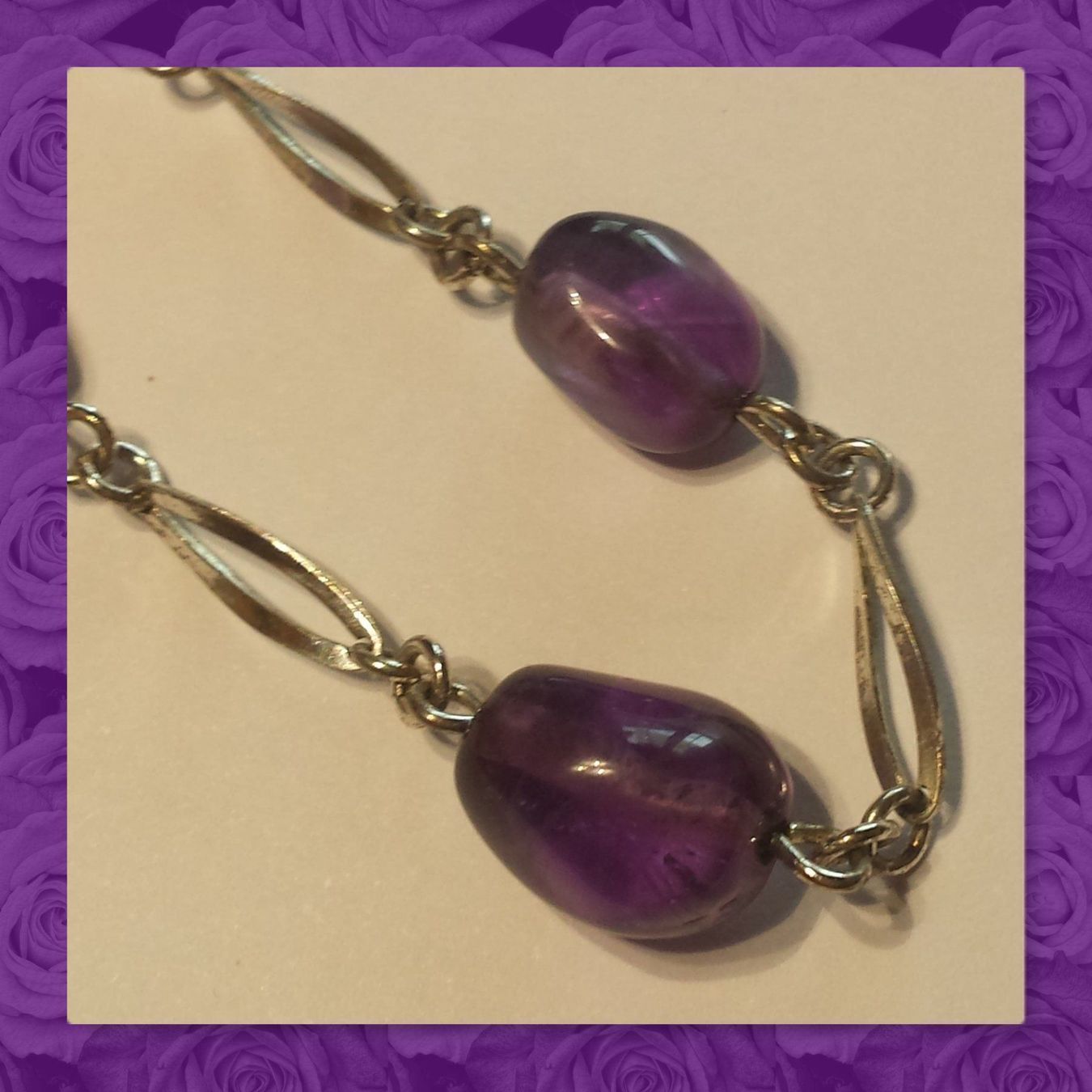 Catenine: Amethyst Collier Kette Art deco Schmuck – Usato da Matten b. Interl venduto da EdelsteineInterlaken 2