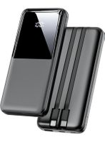Power Bank 26800mAh mit 2 integrierten Kabeln.