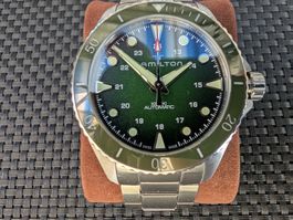 Hamilton Khaki Navy Scuba Auto 43 Green Full Set / Garantie