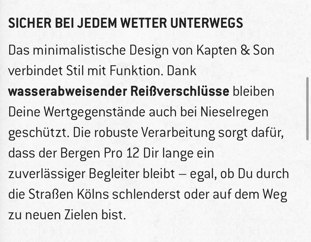 Kapten & Son Zaini: Rucksack Kapten & Son Pro in dunkelblau NEU  – Nuovo (secondo la descrizione) da Triesen venduto da Sara369 5