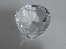 Glas Herz Neu 8 cm