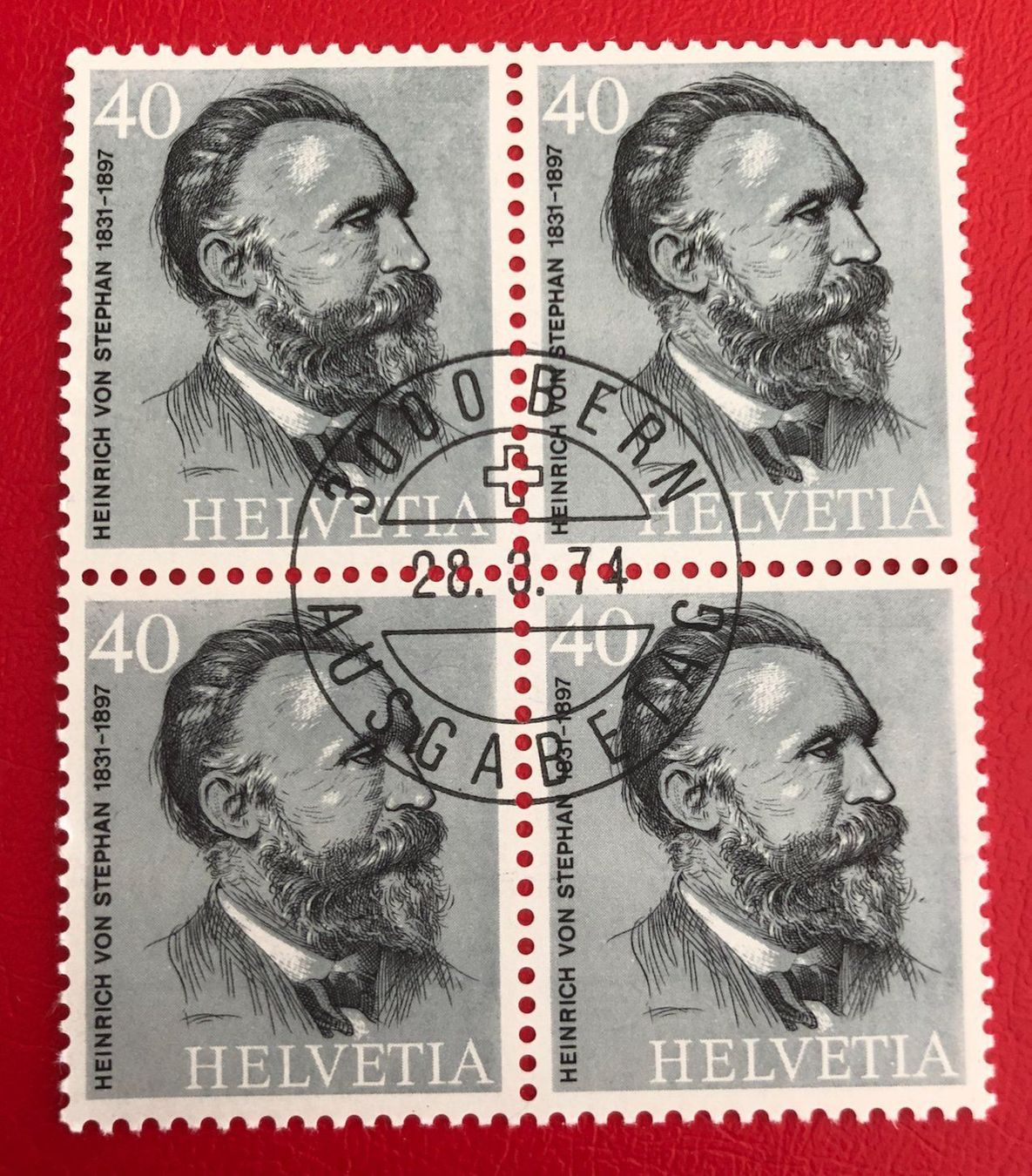 Tutti i francobolli: 4 er Block Nr.554 mit Vollstempel Bern – Usato da Aarau venduto da Billa007