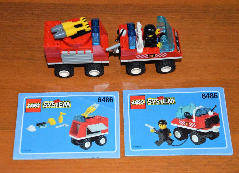 Lego Giocattoli: Lego 6486 Feuerwehrauto mit Anhänger (1997) – Usato da Zürich venduto da flogax193