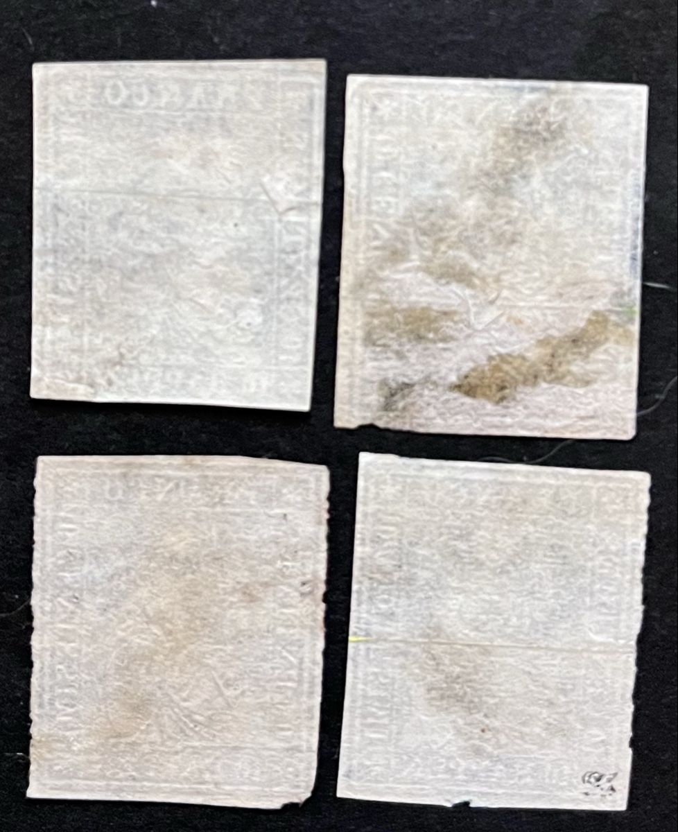 Alle Briefmarken: 4x Strubel 23A Cat. 400.- CHF  – Gebraucht aus Sottens von thigroux 1