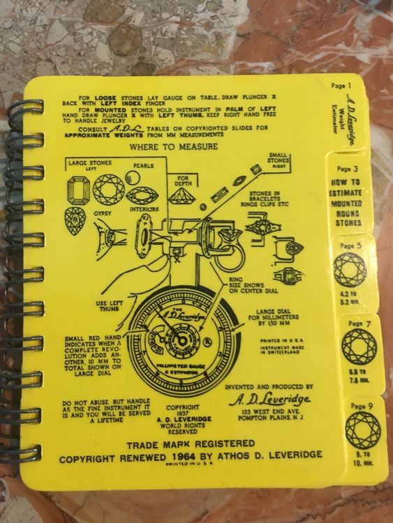 Diamond Precious Stones Antique GAUGE & ESTIMATOR Nr 472 Kaufen auf