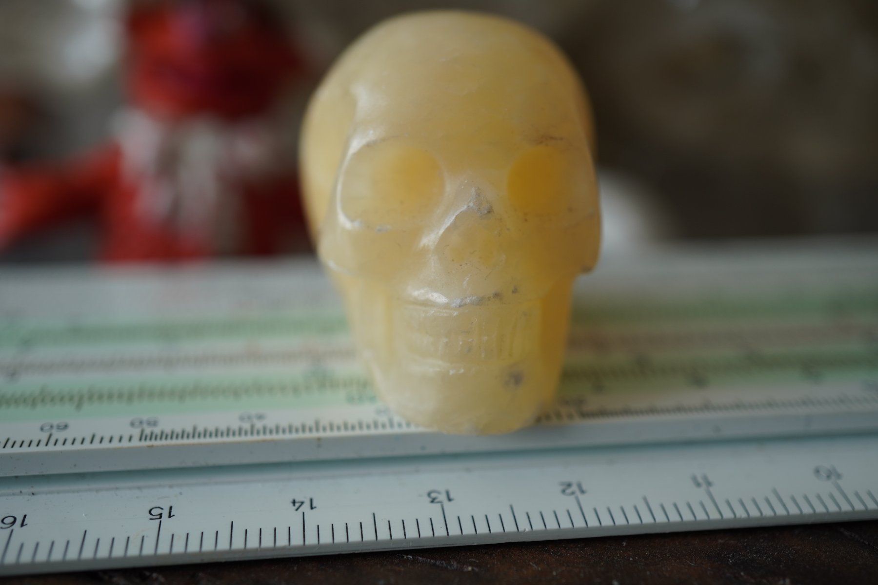 Mineralien & Heilsteine: Calcit  Gelb    Skull  Detailliert     "Topstone" – Neu und originalverpackt aus Eschenbach SG von topstone 7